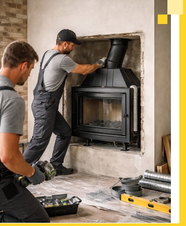 Установка каминных топок в Азове: монтаж, подключение