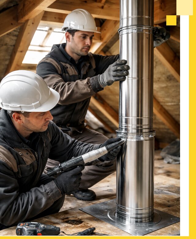 Монтаж дымоходов для каминов в Азове с гарантией качества