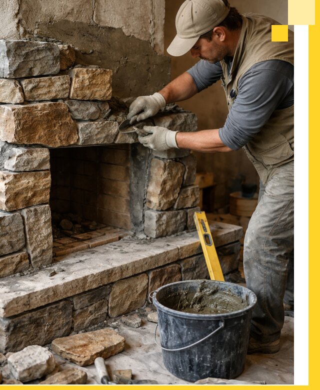 Изготовление и установка каменных каминов под ключ в Азове