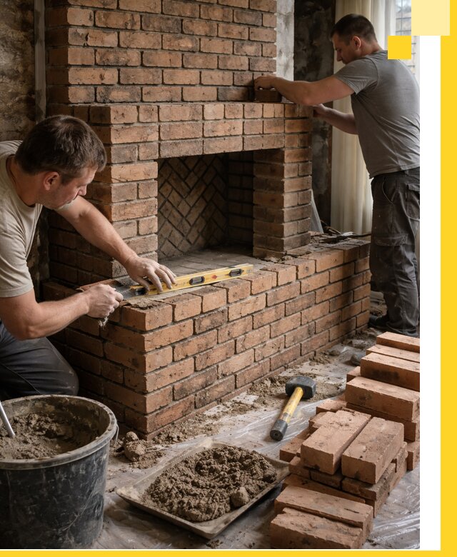 Изготовление и установка кирпичных каминов в Азове