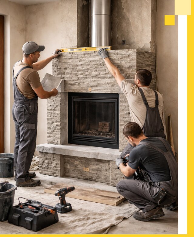 Профессиональный монтаж каминов под ключ в Азове для дома