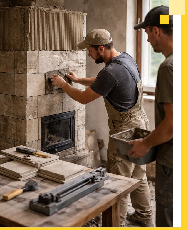 Профессиональная облицовка печей в Азове: керамика и камень