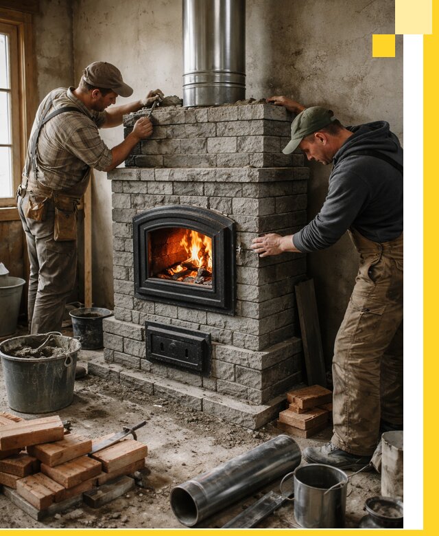 Производство, поставка и монтаж дровяных печей в Азове