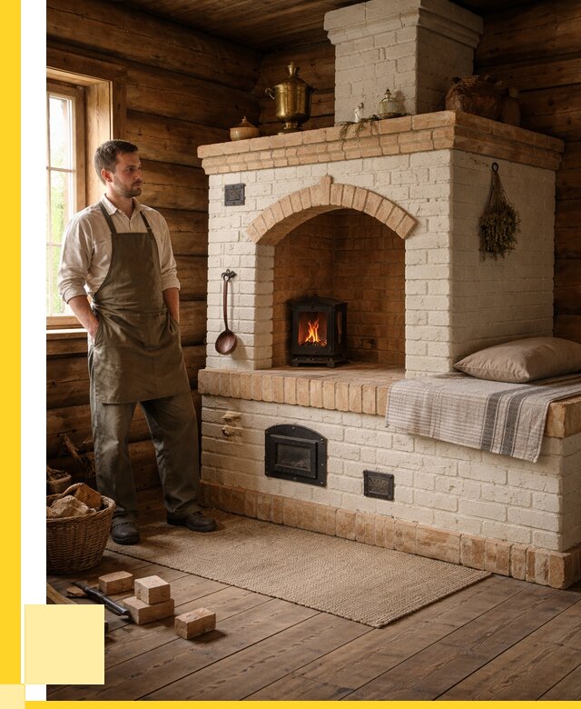 Русские печи с лежанкой под ключ в Азове от 154035 р. ЭриданАзв