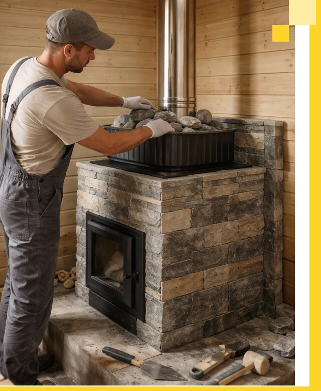 Печи для парной в Азове, производство, монтаж и обслуживание