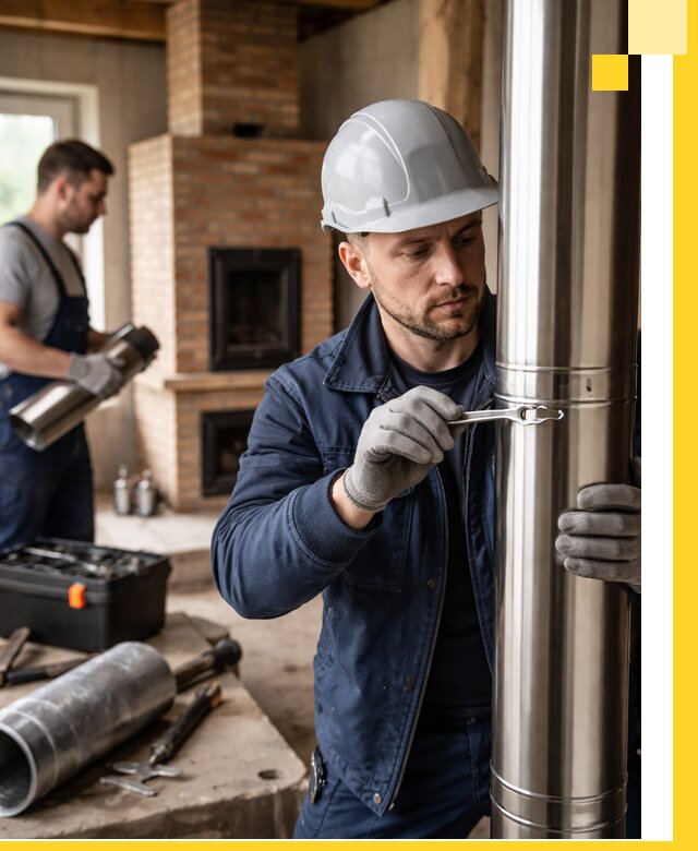 Профессиональный монтаж дымоходов для печей в Азове