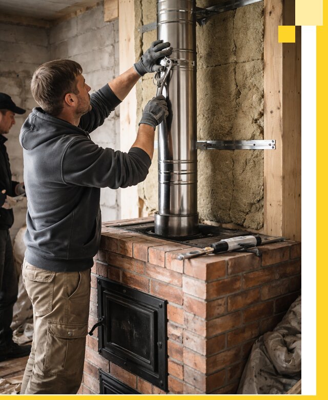 Изготовление и монтаж печей и дымоходов под ключ в Азове