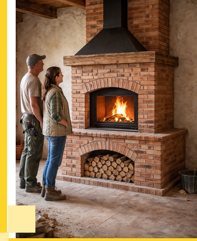 Печи камины из кирпича в Азове от 123228 р. | ЭриданАзв