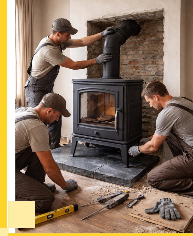 Монтаж печи камина в частном доме в Азове от 25673 р. | ЭриданАзв