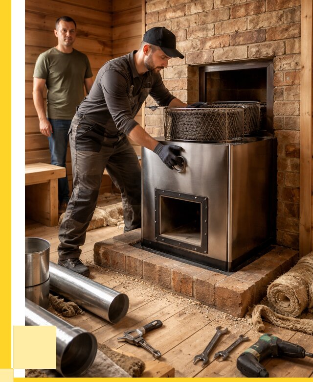 Монтаж банных печей под ключ в Азове от 18484 р., ЭриданАзв