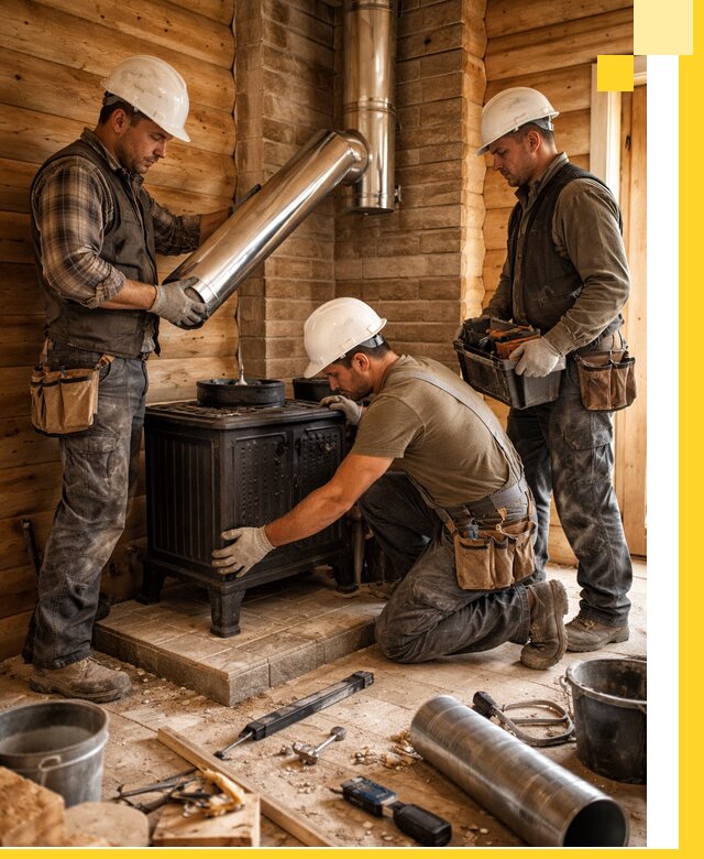 Профессиональный монтаж банных печей и дымоходов в Азове