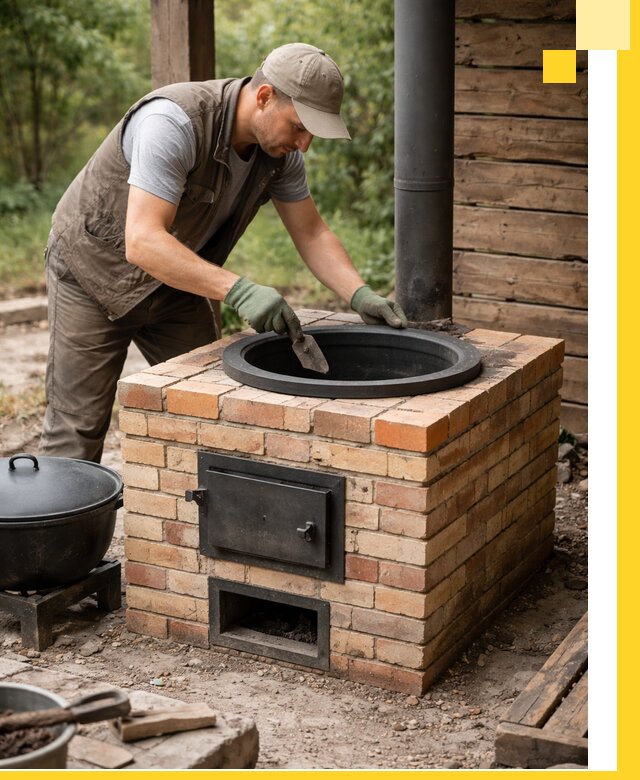 Изготовление и установка печей для казана в Азове под ключ