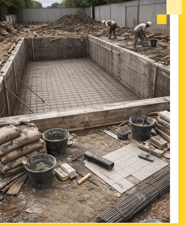 Строительство бассейнов под ключ в Азове, дизайн и монтаж