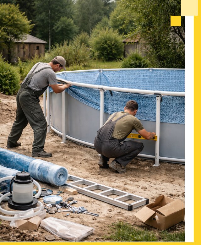 Установка и монтаж каркасных бассейнов в Азове под ключ