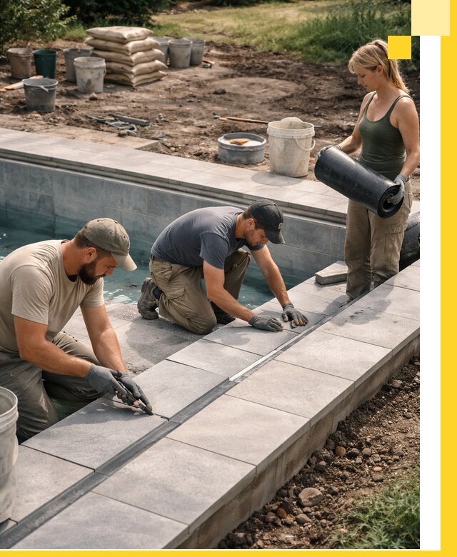 Строительство и монтаж уличных бассейнов под ключ в Азове