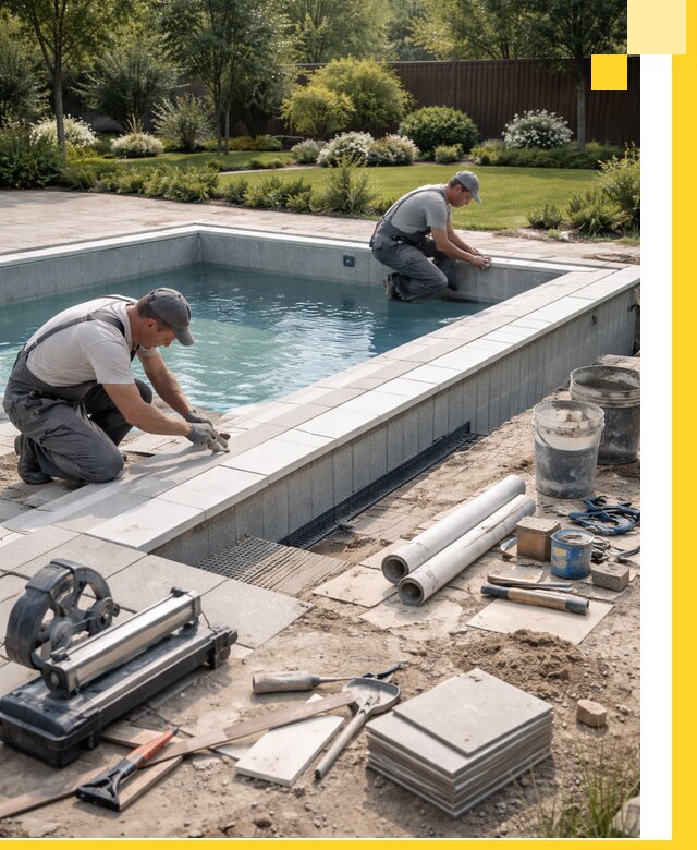 Строительство открытых бассейнов под ключ в Азове профессионально