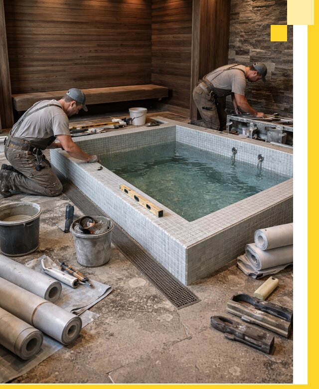 Установка и строительство бассейнов для сауны в Азове