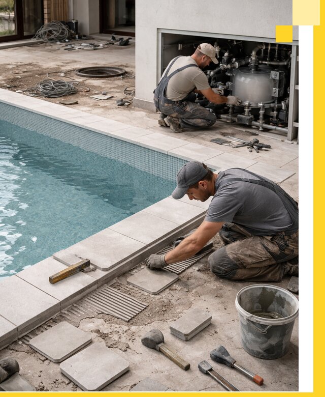 Строительство и монтаж бассейнов в коттедже в Азове