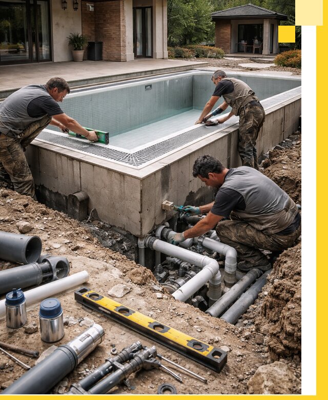 Строительство переливных бассейнов в Азове под ключ