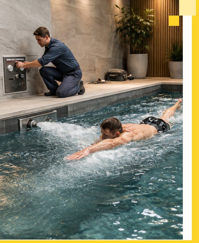 Проектирование и монтаж бассейнов с противотоком в Азове