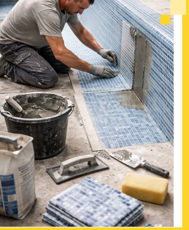 Укладка и ремонт мозаики для бассейнов под ключ в Азове