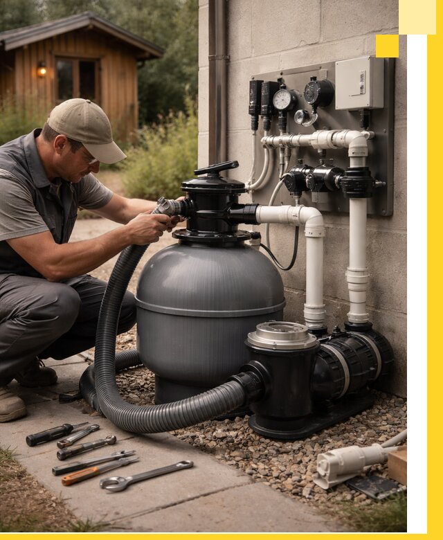 Продажа и монтаж фильтров и насосов для бассейнов в Азове