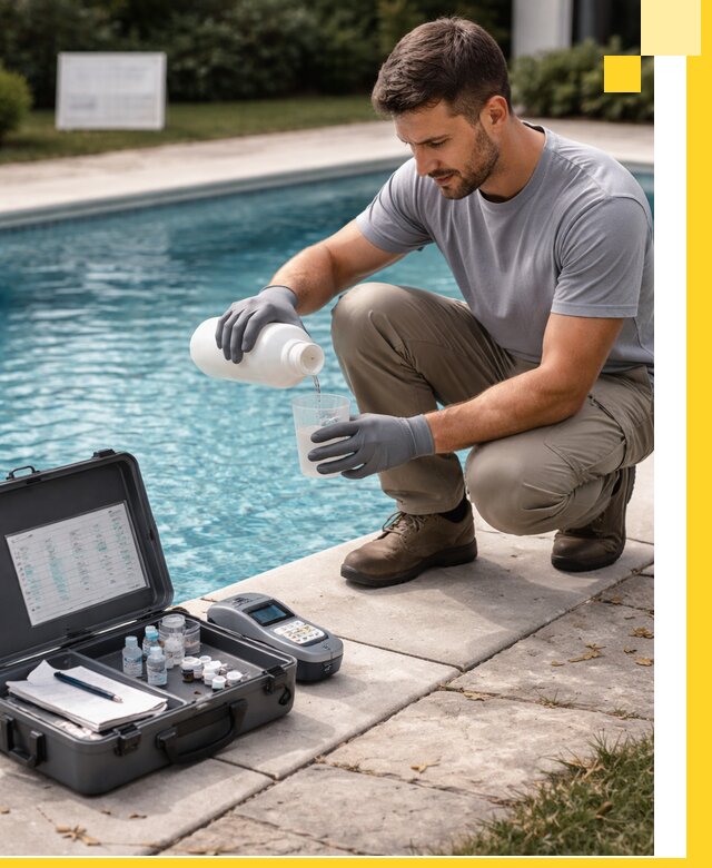 Профессиональная дезинфекция воды в бассейне в Азове