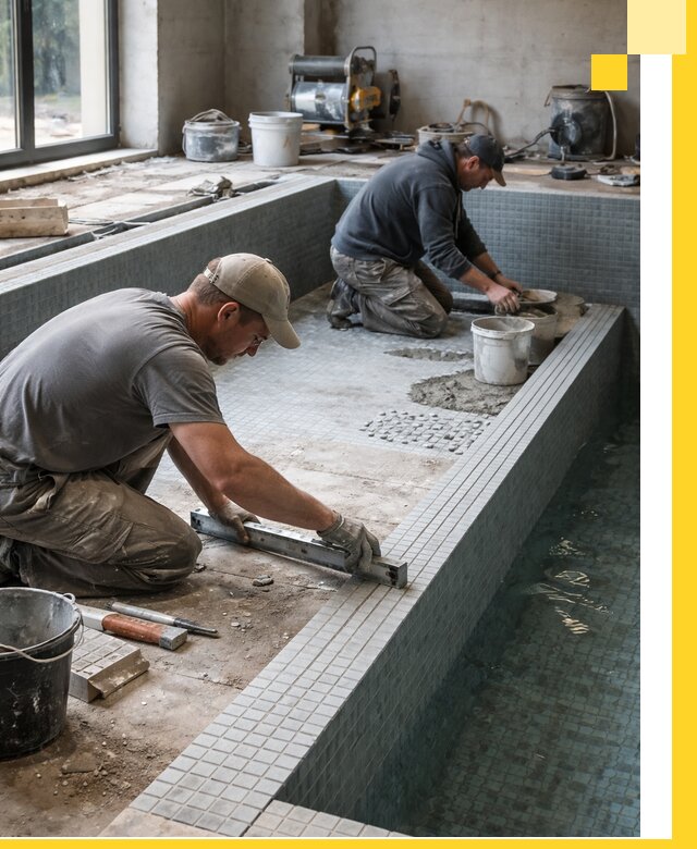 Строительство бассейна в частном доме в Азове под ключ