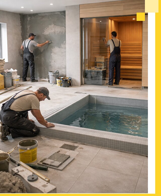 Проектирование и строительство сауны с бассейном в Азове