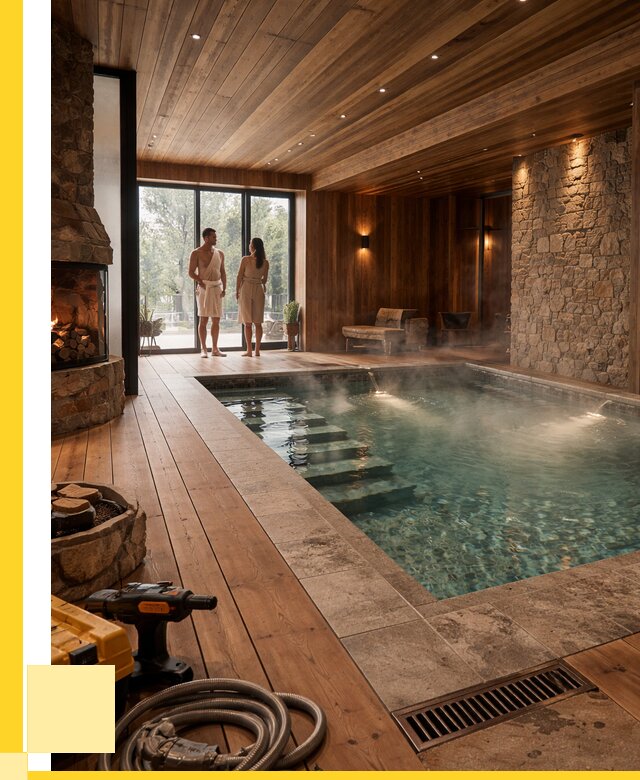 Проекты бань с бассейном под ключ в Азове от 77018 р., ЭриданАзв