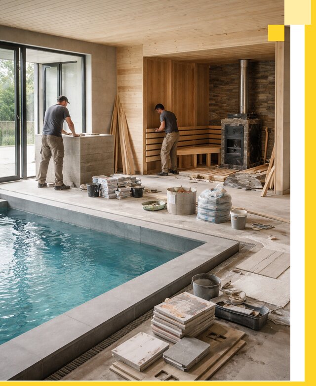 Проектирование и строительство бань с бассейном в Азове