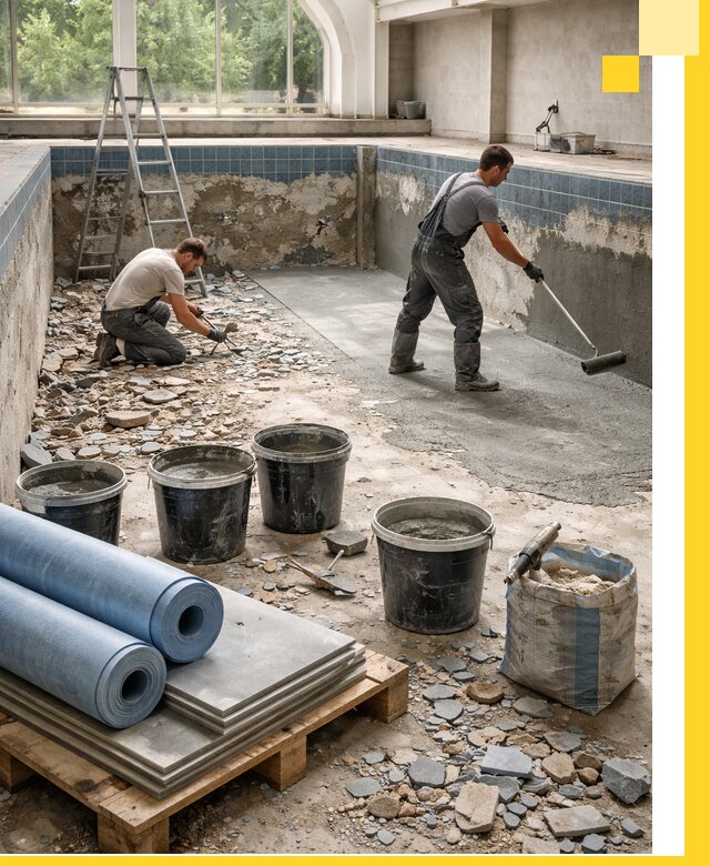 Реконструкция бассейнов в Азове: ремонт, гидроизоляция