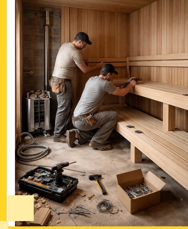 Монтаж саун под ключ в Азове от 123228 р. | ЭриданАзв