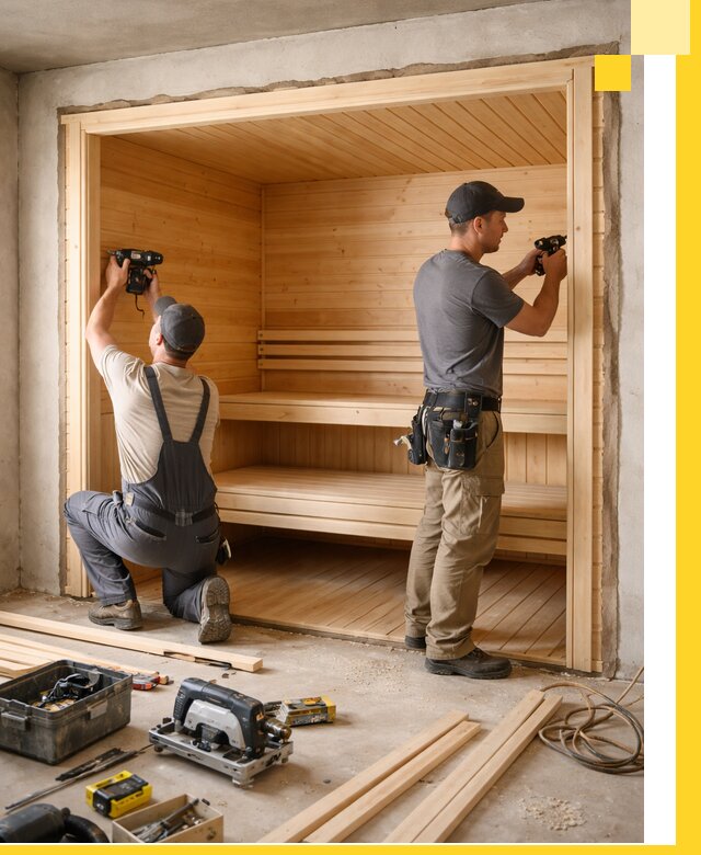 Монтаж саун под ключ в Азове — проектирование и установка