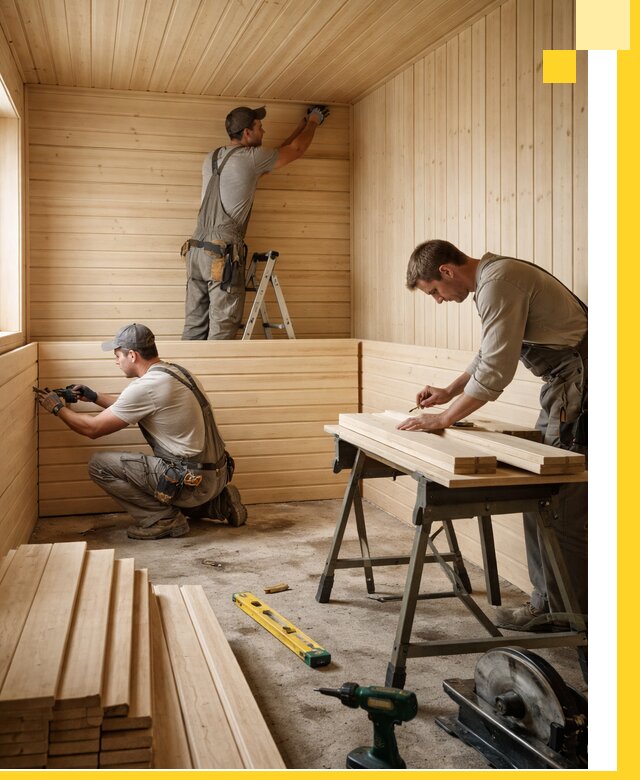 Обшивка саун в Азове из натуральной древесины под ключ