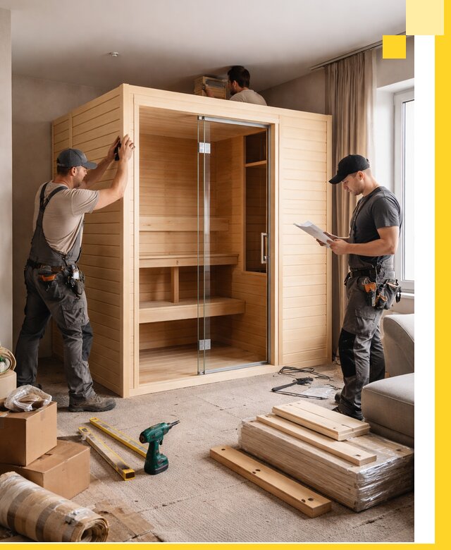 Установка и благоустройство саун в квартире в Азове