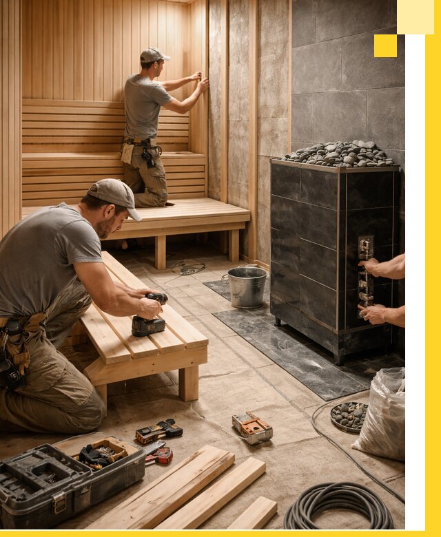 Дизайн и строительство интерьерных саун под ключ в Азове