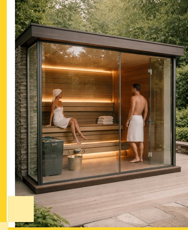 Сауна стеклянная и двери для сауны в Азове от 256725 р. | ЭриданАзв