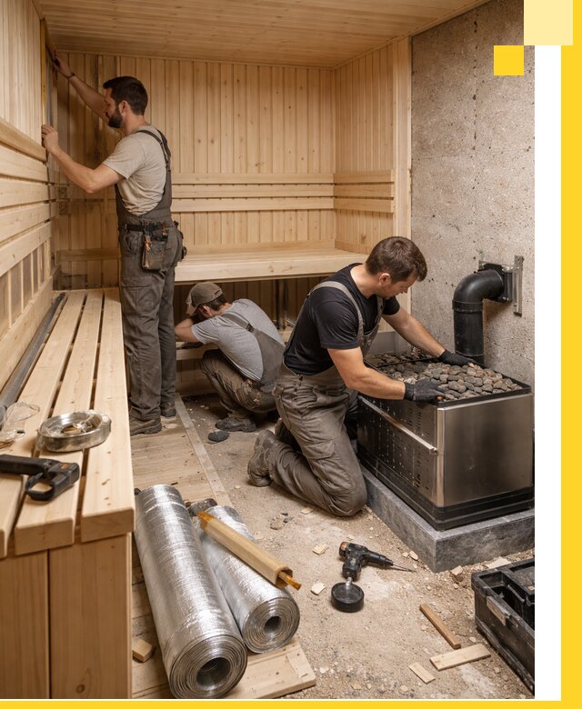 Индивидуальные сауны на заказ в Азове под ключ, проект и монтаж