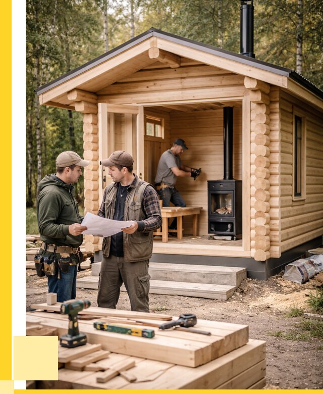 Монтаж бань под ключ в Азове — от 205380 р. | ЭриданАзв