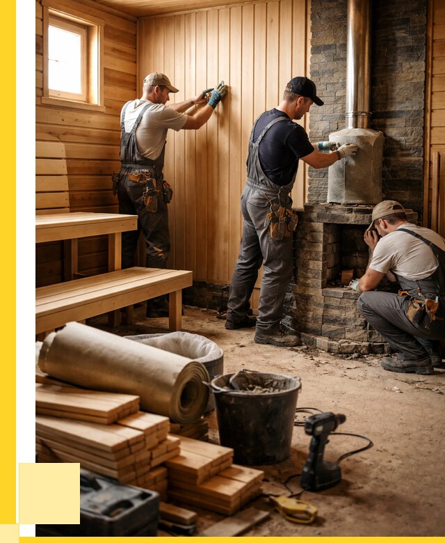 Ремонт бань под ключ в Азове от 46211 р. | ЭриданАзв