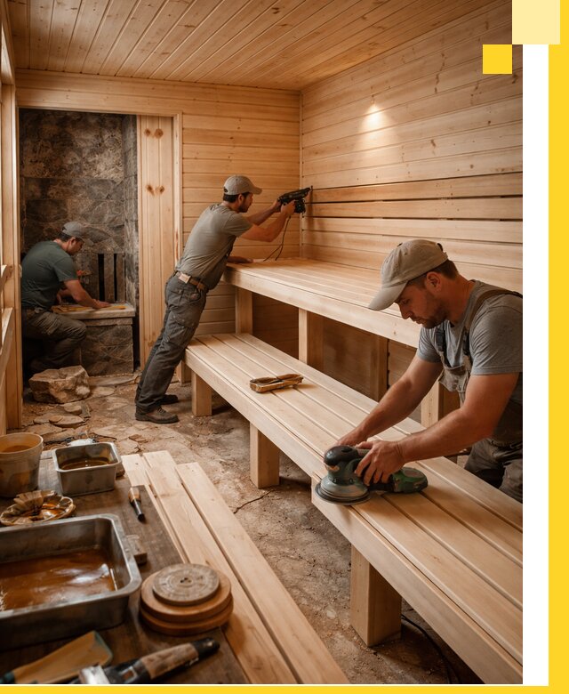 Профессиональная отделка бань в Азове под ключ, с гарантией