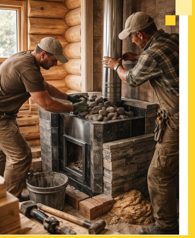 Строительство и отделка русских бань под ключ в Азове