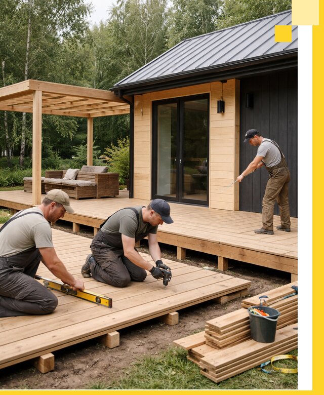 Строительство бань с террасой и бассейном под ключ в Азове