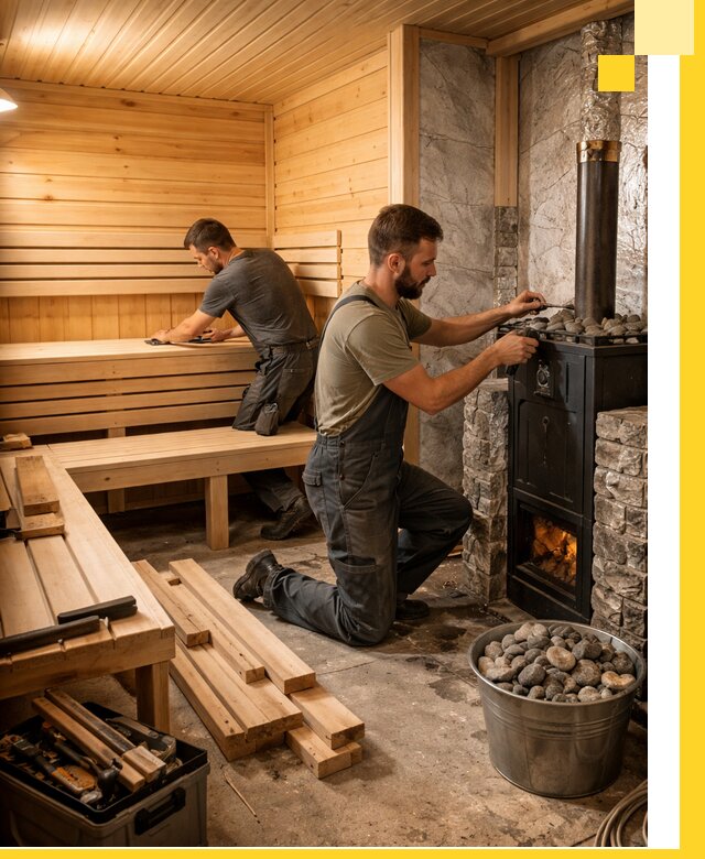 Дизайн и строительство интерьеров бань под ключ в Азове