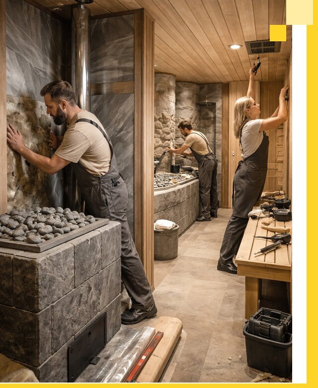 Строительство бань и SPA процедур в Азове под ключ и отделкой