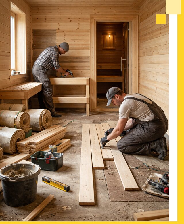 Индивидуальный проект бани с комнатой отдыха под ключ в Азове