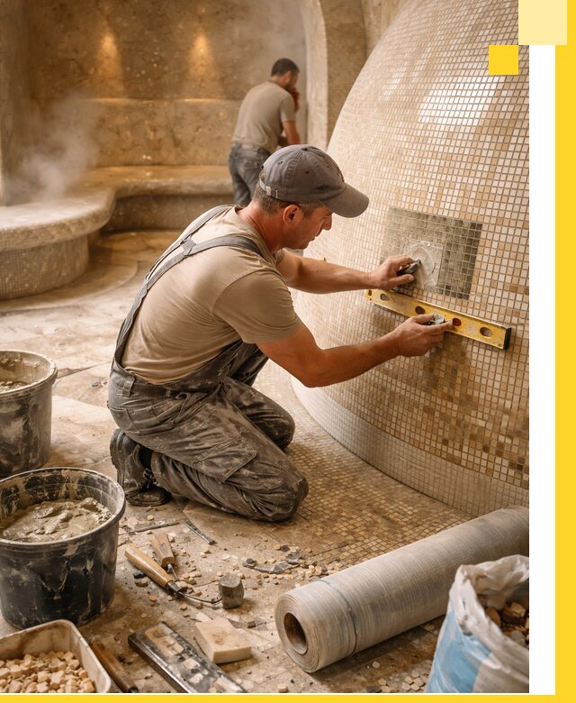 Хамам под ключ в Азове: проектирование, строительство, отделка