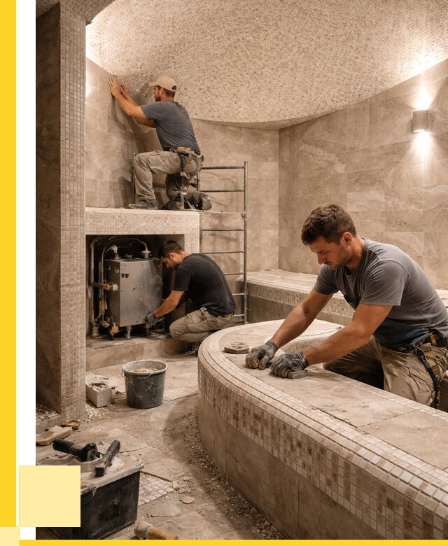 Монтаж хамамов под ключ в Азове от 256725 р. ЭриданАзв