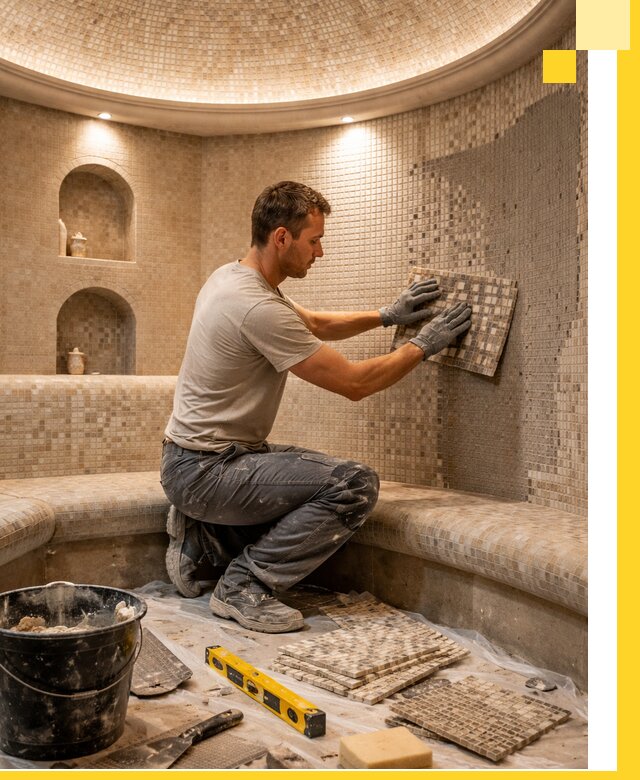 Устройство и монтаж домашнего хамама под ключ в Азове